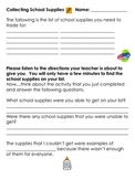 Collecting School Supplies (scarcity)