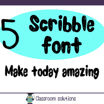 Preview of Scribble Font :Font for creative Teachers