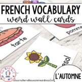 FRENCH Autumn Vocabulary Cards (Cartes de vocabulaire - automne)
