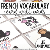 FRENCH Animal Vocabulary Cards (cartes de vocabulaire - le
