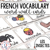 FRENCH Bugs & Insects Vocabulary Cards (Vocabulaire - Inse