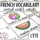 FRENCH Summer Vocabulary Cards (cartes de vocabulaire - l'