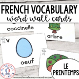FRENCH Spring Vocabulary Cards (Cartes de vocabulaire - Le