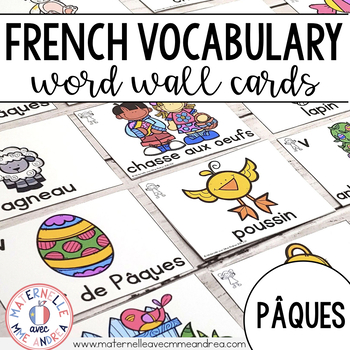 Preview of FRENCH Easter Vocabulary Cards (Vocabulaire - Pâques) - Communication orale
