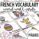 FRENCH Easter Vocabulary Cards (Vocabulaire - Pâques) - Co
