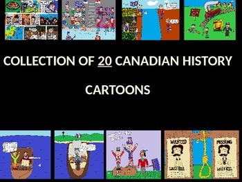 Preview of Collection of 20 Canadian History Cartoons (.PDF Format)