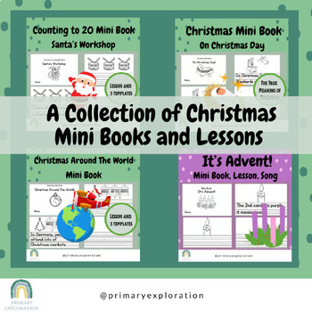 Preview of Collection of Christmas Mini Books and Lessons for Primary + BONUS