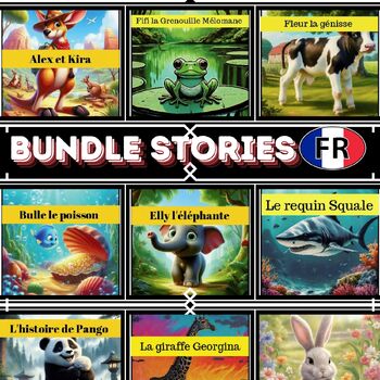 Preview of French Stories: French Reading Comprehension Learning Bundle (2024)