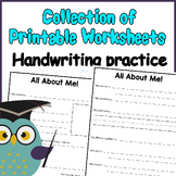 Collection of Printable Worksheets -Handwriting practice