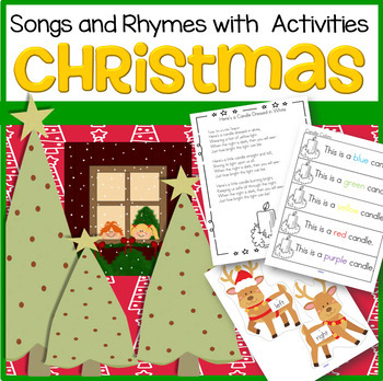 Preview of CHRISTMAS Songs and Rhymes Printables with Related Activities for each Song