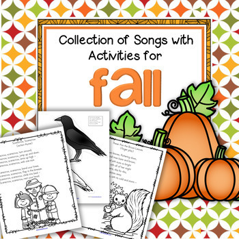 Preview of Fall Songs with Extension Learning Activities Preschool Kindergarten