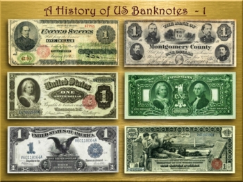 Preview of Collection of images of old US banknotes.  10 images.