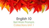 Collections Unit One Bell Work