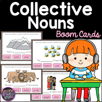 Preview of Collective Noun Boom Cards
