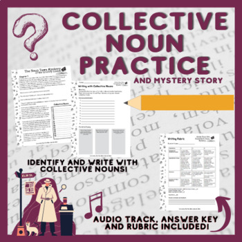 Preview of Collective Nouns Practice Worksheet Activities - 6th 7th 8th Grade Middle School