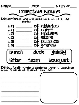 collective noun worksheet by life of a kindermom tpt