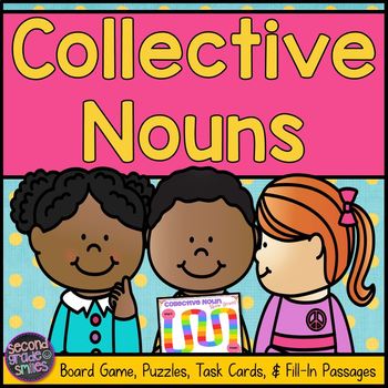 Preview of Collective Nouns (Game, Puzzles, Task Cards & More!)