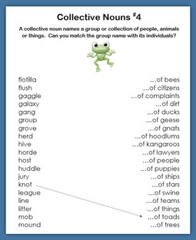 Collective Nouns by The Gifted Writer TPT