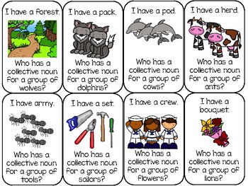 Collective Nouns Game by Forever In Third Grade | TpT
