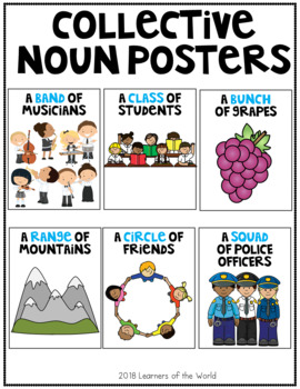 Preview of Collective Nouns Posters (Common Core L.2.1.a)