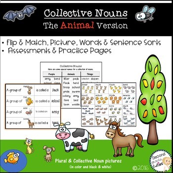 Collective Nouns The Animal Version by Second Grade Cuties | TpT