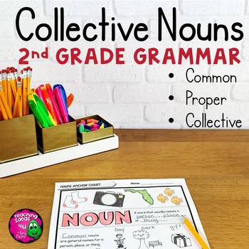 Preview of Collective Nouns Unit w Video: Collective Common Proper 2nd Gr 
