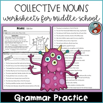 Preview of Collective Nouns Worksheets