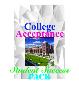 Preview of College Acceptance Student Success  Pack