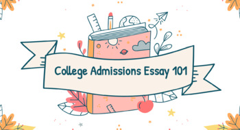 Preview of College Admission Essay Unit Plan