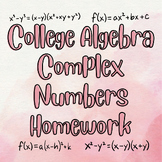 College Algebra Complex Numbers Homework