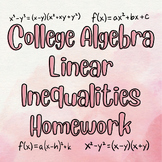 College Algebra Linear Inequalities Homework