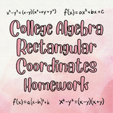 College Algebra Rectangular Coordinates Homework