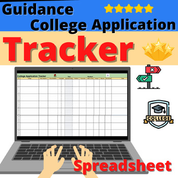 Preview of College Application Tracker Resource Guidance Counselor Trackers Spreadsheets