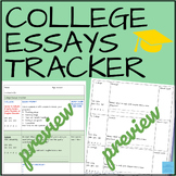 College Applications Essay Writing Tracker: 11th 12th Grad