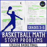 College Basketball Math Problems (Grades 3-5)
