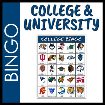 Preview of College and University Bingo