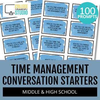 Preview of College & Career Activities | Conversation Starters | Time Management