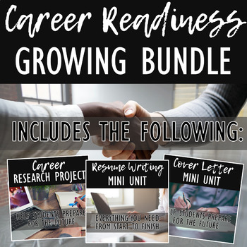 Preview of College & Career  Bundle: Career Research Project, Resumes, & Cover Letters