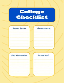 Preview of College Checklist