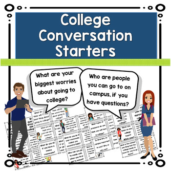 Preview of College Conversation Starters - Ice Breaker Activities for Teens & Young Adults