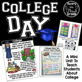 Preview of College Day - A Mini Unit to Learn About College - End of Year Activities