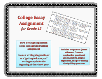 Preview of College Essay Assignment & Rubric / Distance Learning Intro to College Essay