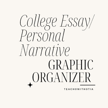 Preview of College Essay/Personal Statement Graphic Organizer