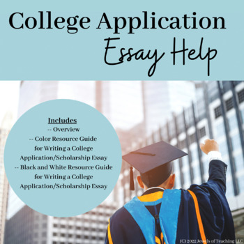 Preview of College Essay Support Guide - BW and Color Student-Friendly PDFs