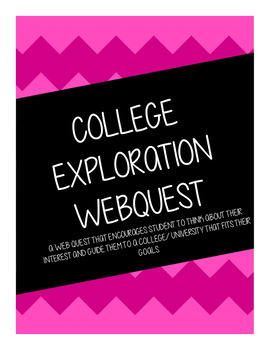 Preview of College Exploration Webquest