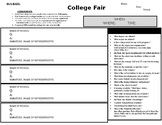 College Fair Assignment & alternative assignment