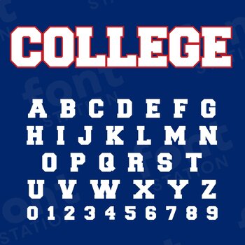 College Font | American Football Letters | FontStation by FontStation