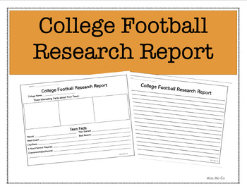 Preview of College Football Research Report