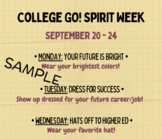 College Go! Week, Spirit Day Flyer