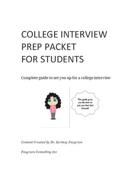 Preview of College Interview Preparation Packet